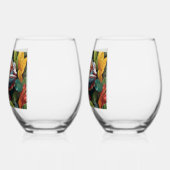 Lizard Leaves & Colour    Wijnglas Zonder Voet (Links)