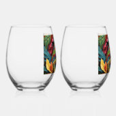 Lizard Leaves & Colour    Wijnglas Zonder Voet (Rechts)