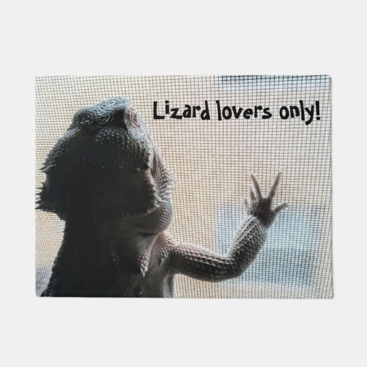 Lizard liefhebbers only Cute Beared Dragon Afbeeld Deurmat (Voorkant)