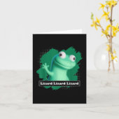 Lizard Lizard Elio Meme Funny Design T-shirt Kaart (Gele Bloem)