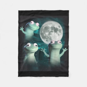 Lizard Lizard Funny Lizard Moon Trending Me Fleece Deken