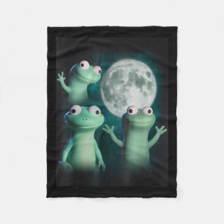 Lizard Lizard Funny Lizard Moon Trending Me Fleece Deken