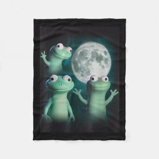 Lizard Lizard Funny Lizard Moon Trending Me Fleece Deken (Voorkant)