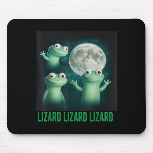 Lizard Lizard Funny Lizard Moon Trending Me Muismat (Voorkant)
