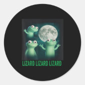 Lizard Lizard Funny Lizard Moon Trending Me Ronde Sticker (Voorkant)