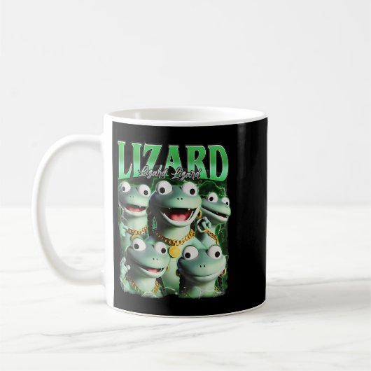 Lizard Lizard Funny Meme Lizard Bootleg Wei Koffiemok (Links)