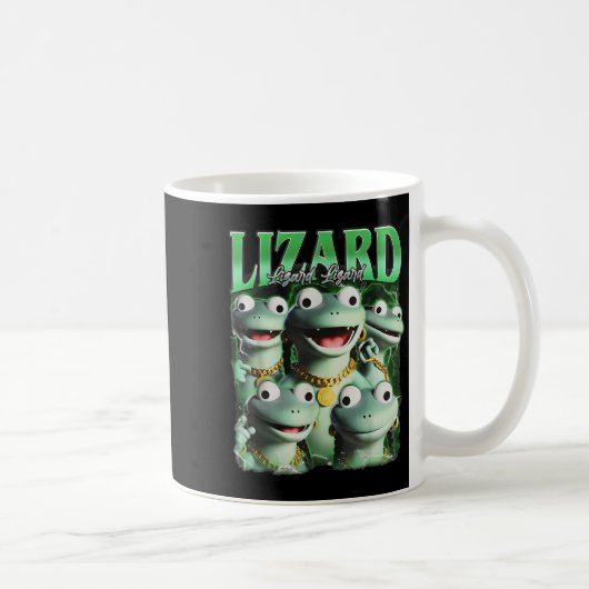 Lizard Lizard Funny Meme Lizard Bootleg Wei Koffiemok (Rechts)