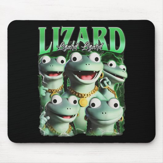 Lizard Lizard Funny Meme Lizard Bootleg Wei Muismat (Voorkant)