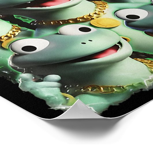Lizard Lizard Funny Meme Lizard Bootleg Wei Poster (Hoek)