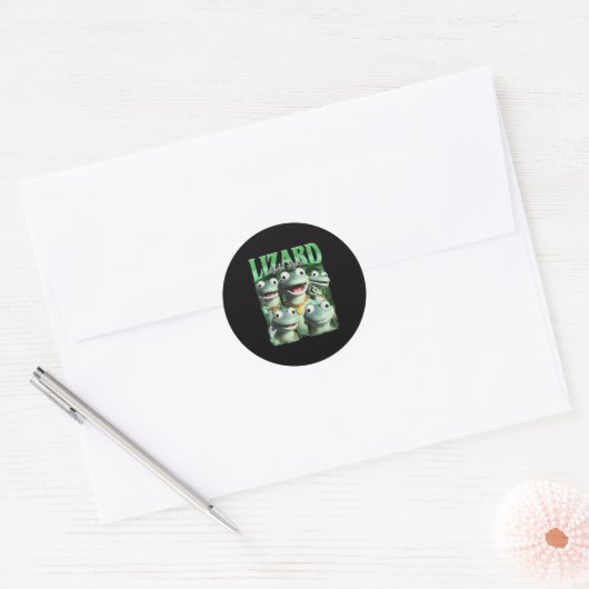 Lizard Lizard Funny Meme Lizard Bootleg Wei Ronde Sticker (Envelop)