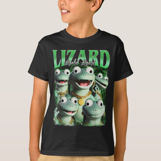 Lizard Lizard Funny Meme Lizard Bootleg Wei T-shirt (Voorkant)