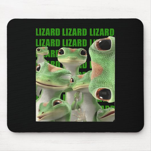 Lizard Lizard Funny Meme Muismat (Voorkant)