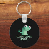 Lizard Lizard Funny Meme Sleutelhanger (Voorkant)