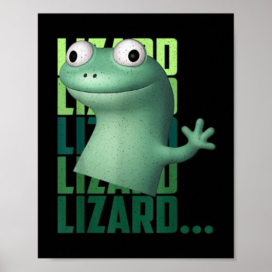 Lizard Lizard Funny Meme T-shirt_2.png Poster (Voorkant)