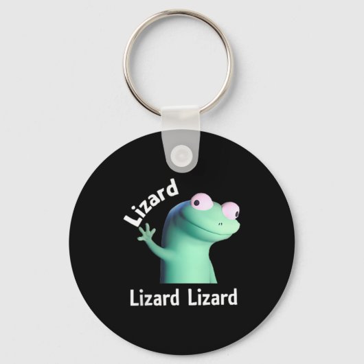 Lizard Lizard Funny Meme T-shirt.png Sleutelhanger (Voorkant)