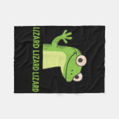 Lizard Lizard Funny Weirdcore Animal Meme G Fleece Deken (Voorkant (Horizontaal))