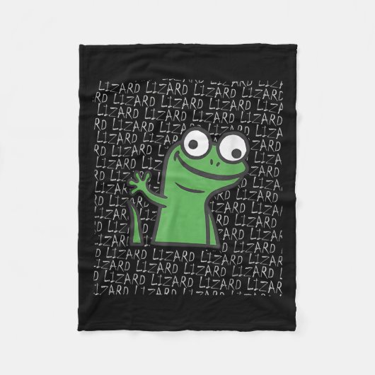 Lizard Lizard Funny Weirdcore Animal Meme G Fleece Deken (Voorkant)