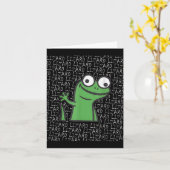 Lizard Lizard Funny Weirdcore Animal Meme G Kaart (Gele Bloem)