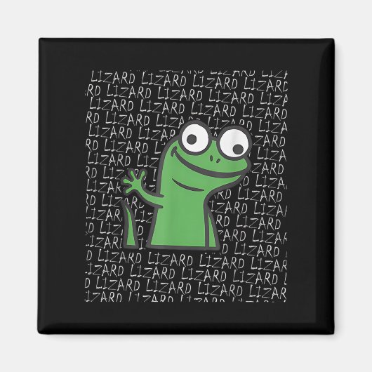 Lizard Lizard Funny Weirdcore Animal Meme G Magneet (Voorkant)