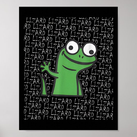 Lizard Lizard Funny Weirdcore Animal Meme G Poster (Voorkant)