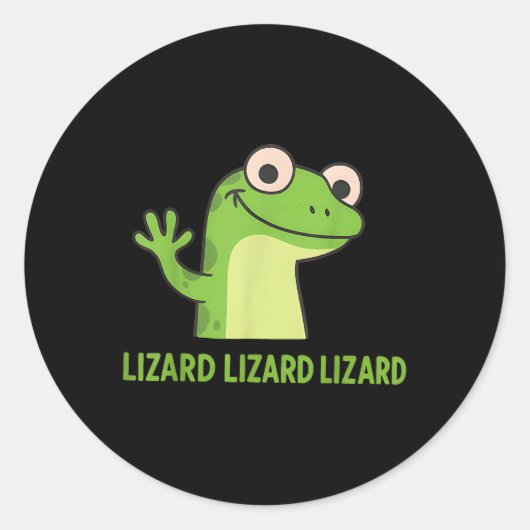 Lizard Lizard Funny Weirdcore Animal Meme G Ronde Sticker (Voorkant)