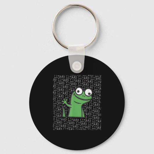 Lizard Lizard Funny Weirdcore Animal Meme G Sleutelhanger (Voorkant)