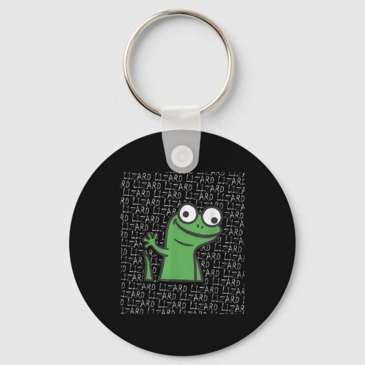 Lizard Lizard Funny Weirdcore Animal Meme G Sleutelhanger (Voorkant)