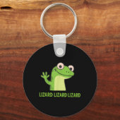 Lizard Lizard Funny Weirdcore Animal Meme G Sleutelhanger (Voorkant)