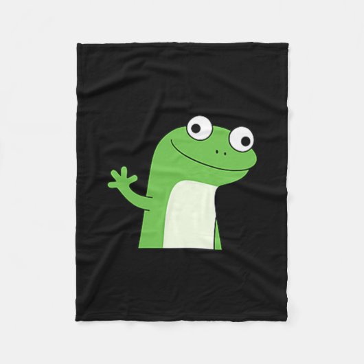Lizard Lizard Funny Weirdcore Meme Viral Tr Fleece Deken (Voorkant)