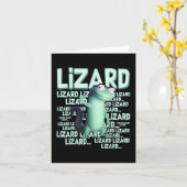 Lizard Lizard Funny Weirdcore Meme Viral Tr Kaart (Gele Bloem)