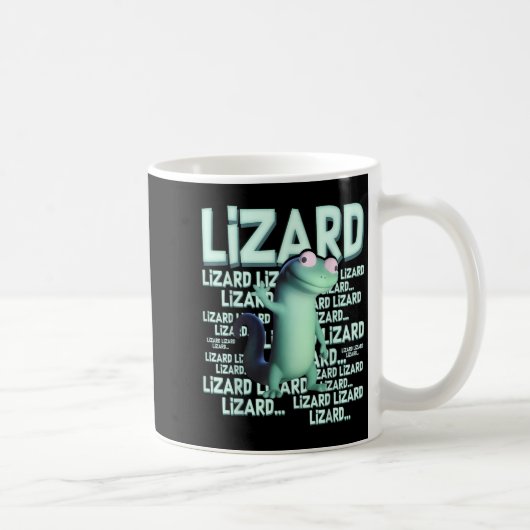 Lizard Lizard Funny Weirdcore Meme Viral Tr Koffiemok (Rechts)