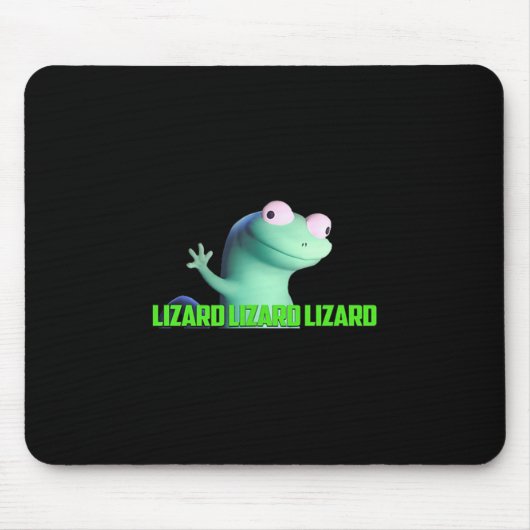 Lizard Lizard Funny Weirdcore Meme Viral Tr Muismat (Voorkant)