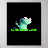 Lizard Lizard Funny Weirdcore Meme Viral Tr Poster (Voorkant)