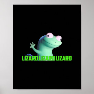 Lizard Lizard Funny Weirdcore Meme Viral Tr Poster