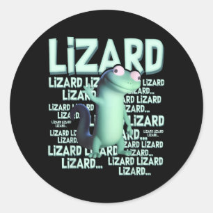 Lizard Lizard Funny Weirdcore Meme Viral Tr Ronde Sticker