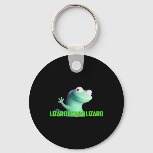 Lizard Lizard Funny Weirdcore Meme Viral Tr Sleutelhanger (Voorkant)