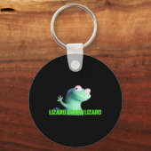 Lizard Lizard Funny Weirdcore Meme Viral Tr Sleutelhanger (Voorkant)