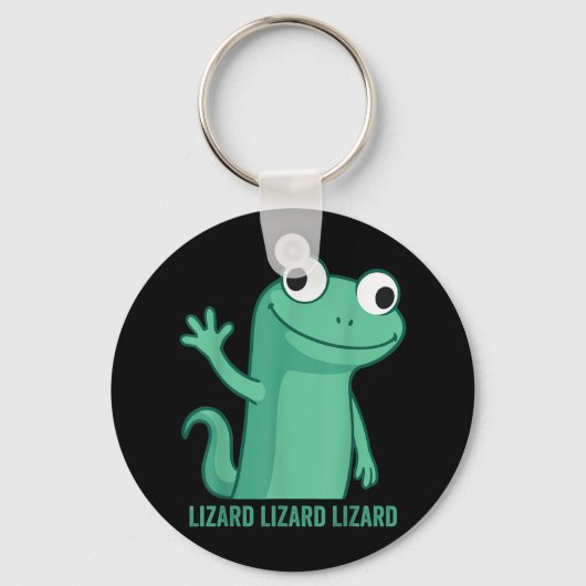 Lizard Lizard Lizard Funny Meme Mannen Vrouwen Sleutelhanger (Voorkant)