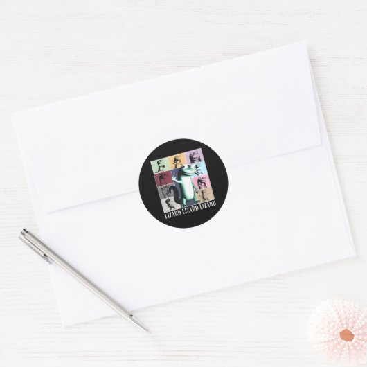 Lizard Lizard Meme Grappig Ronde Sticker (Envelop)