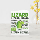Lizard Lizard Shirt Funny Weirdcore Animal Kaart (Gele Bloem)