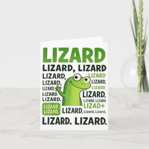 Lizard Lizard Shirt Funny Weirdcore Animal Kaart