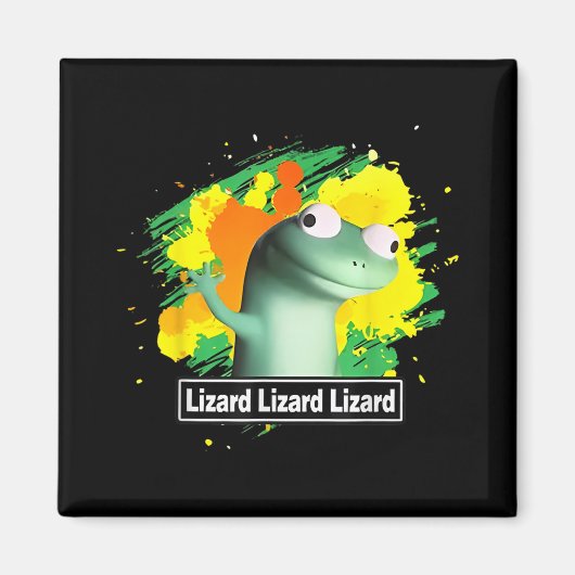 Lizard Lizard Shirt Funny Weirdcore Animal Magneet (Voorkant)