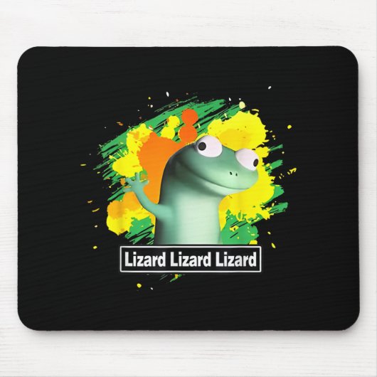 Lizard Lizard Shirt Funny Weirdcore Animal Muismat (Voorkant)