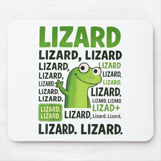 Lizard Lizard Shirt Funny Weirdcore Animal Muismat (Voorkant)