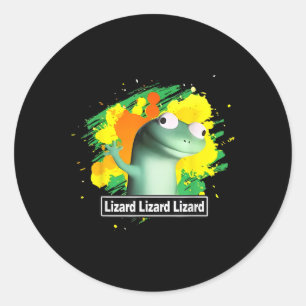Lizard Lizard Shirt Funny Weirdcore Animal Ronde Sticker