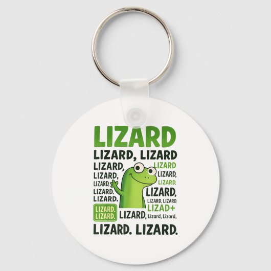 Lizard Lizard Shirt Funny Weirdcore Animal Sleutelhanger (Voorkant)