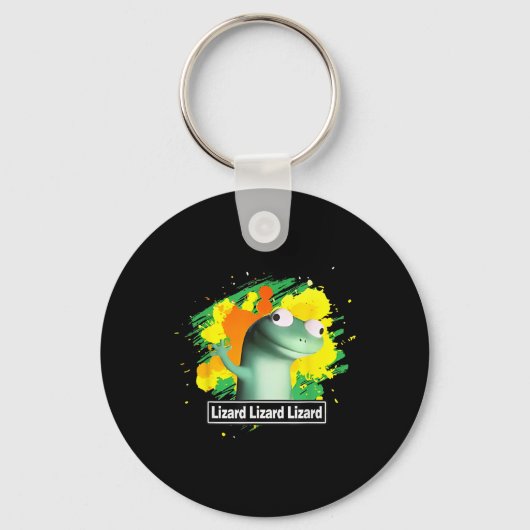 Lizard Lizard Shirt Funny Weirdcore Animal Sleutelhanger (Voorkant)