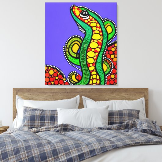 Lizard Love Canvas Afdruk (Insitu (Slaapkamer))