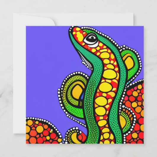 Lizard Love Feestdagenkaart (Voorkant)