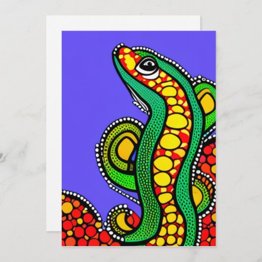 Lizard Love Feestdagenkaart (Voorkant / Achterkant)